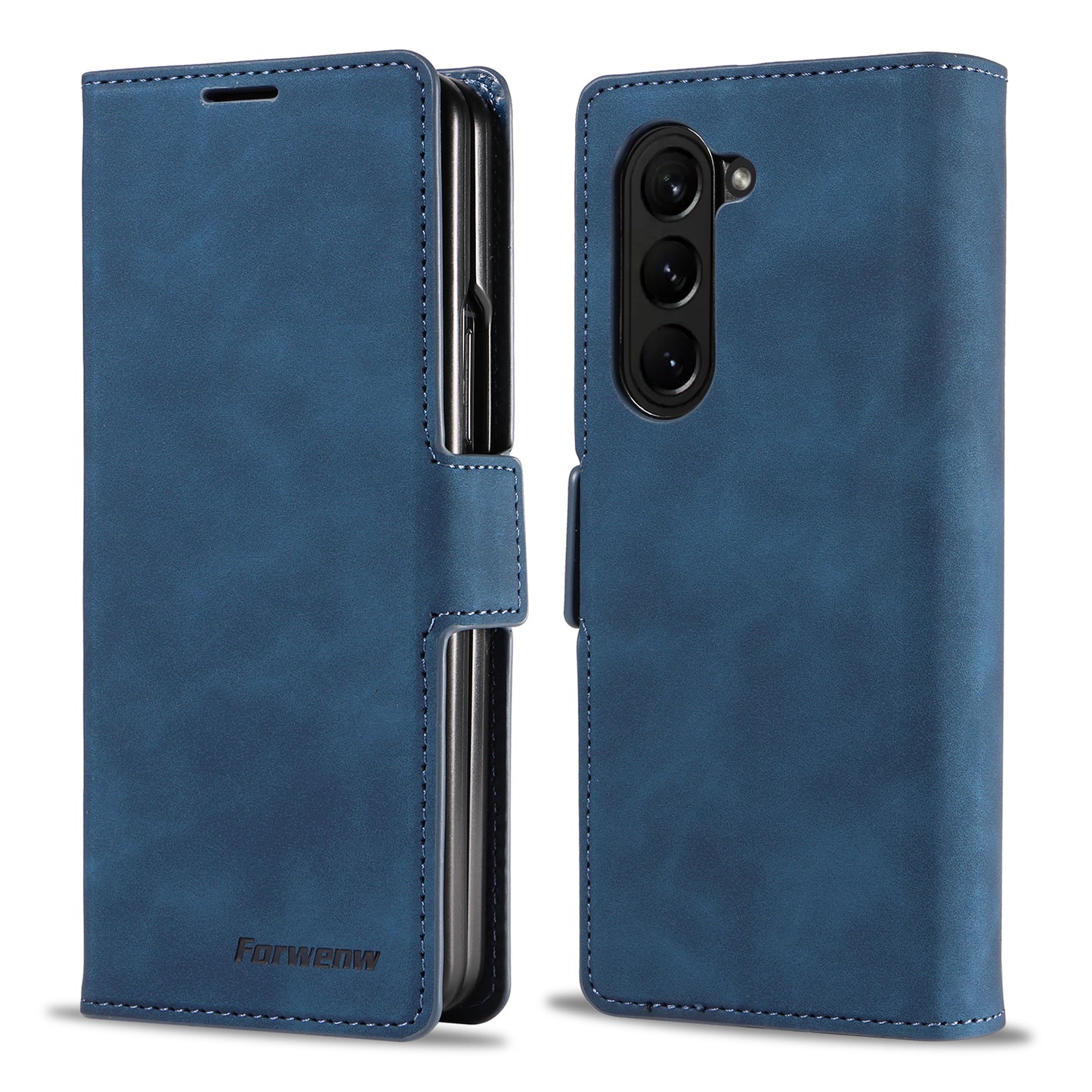 Illusion Slim Retro Leather Galaxy Z Fold5 Case Magnetic