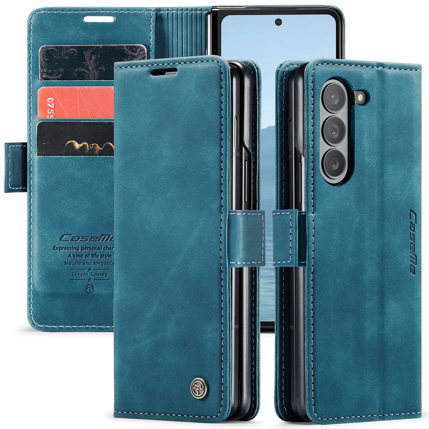 Book Classical Retro Leather Galaxy Z Fold6 Case Slim Wallet Stand