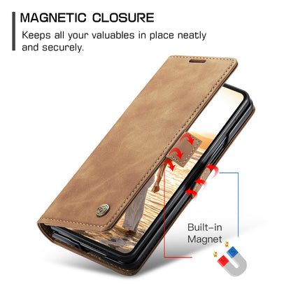 Book Classical Retro Leather Galaxy Z Fold6 Case Slim Wallet Stand