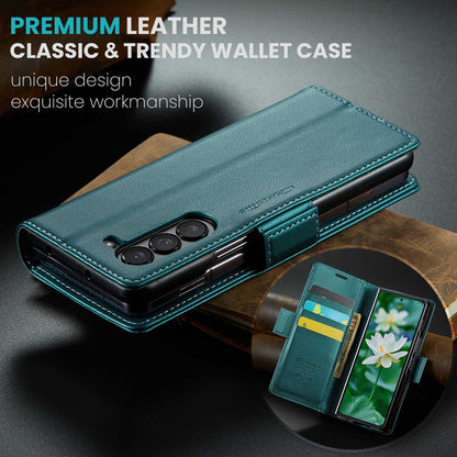 Butterfly Clasp Leather Galaxy Z Fold6 Case Wallet TPU Stand