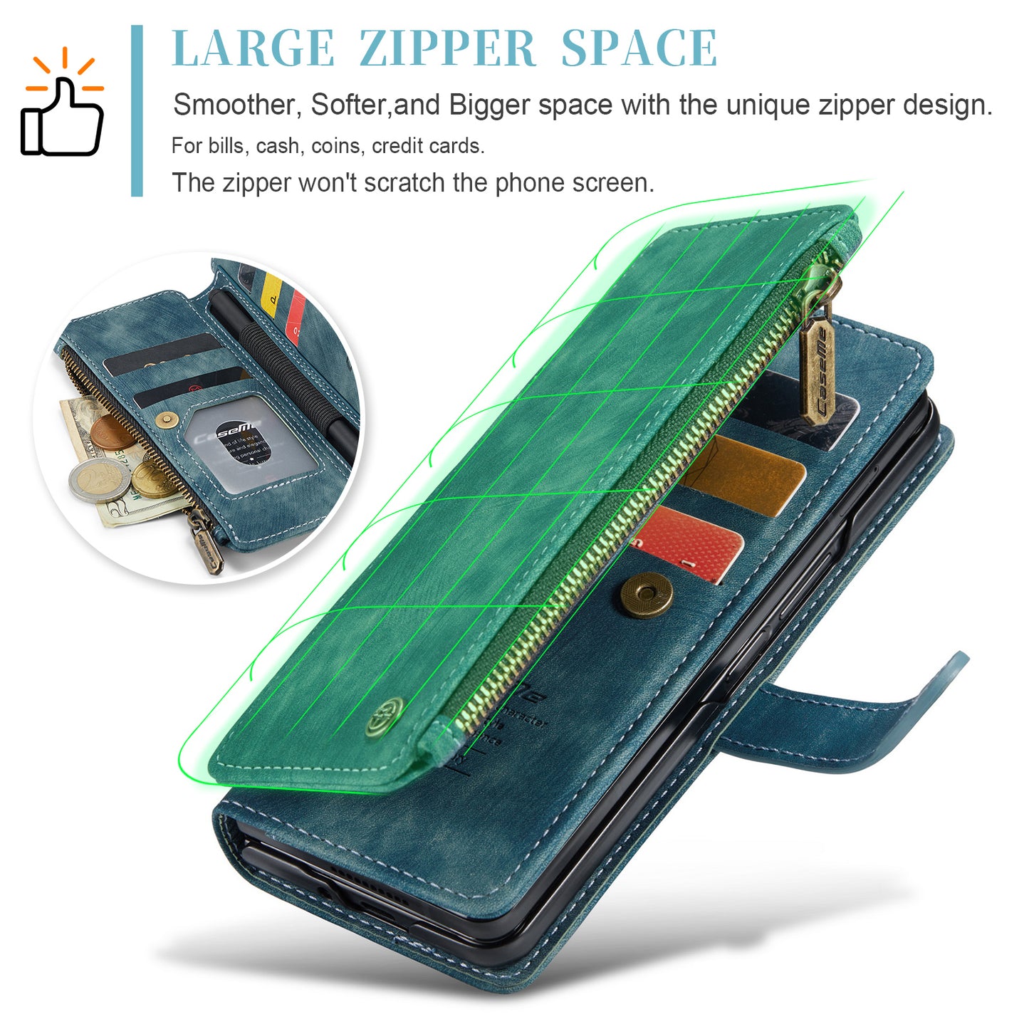 Multi-card Hand Strap Galaxy Z Fold6 Case Double Fold Stand