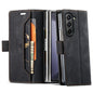 Luxury Retro Leather Galaxy Z Fold5 Case Magnetic Buckle RFID