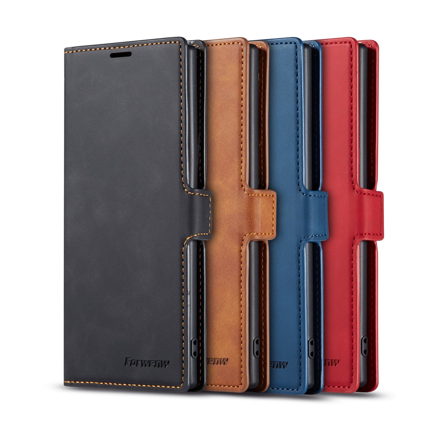 Illusion Slim Retro Leather Galaxy Note10 Case Magnetic