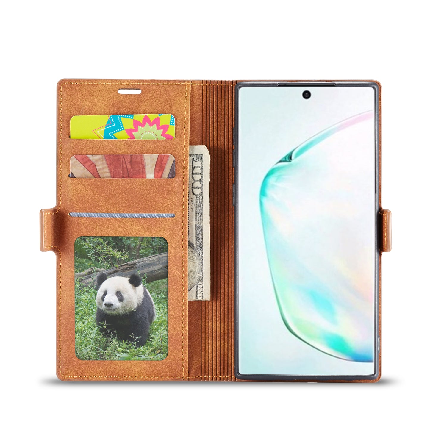 Illusion Slim Retro Leather Galaxy Note10 Case Magnetic