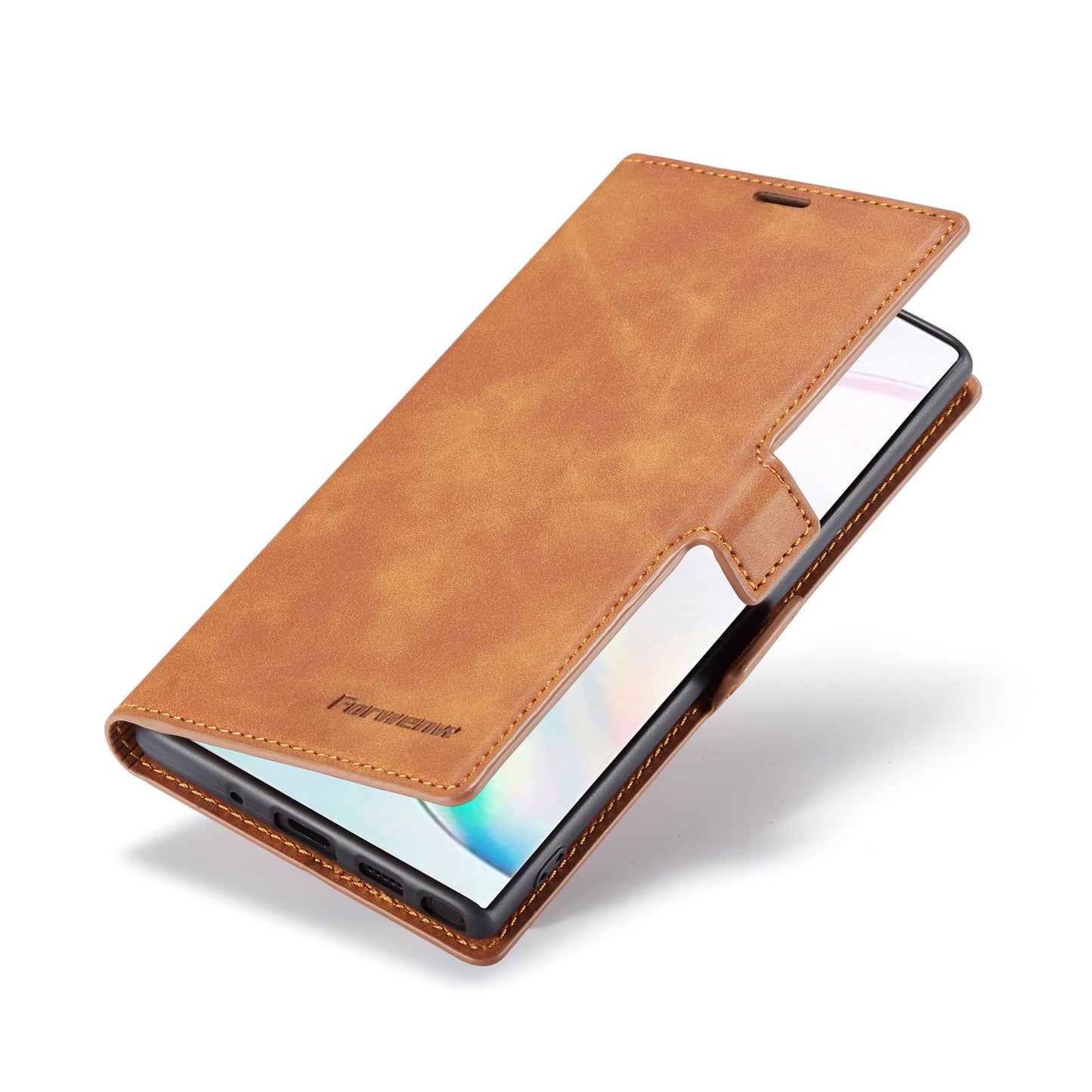 Illusion Slim Retro Leather Galaxy Note10 Case Magnetic