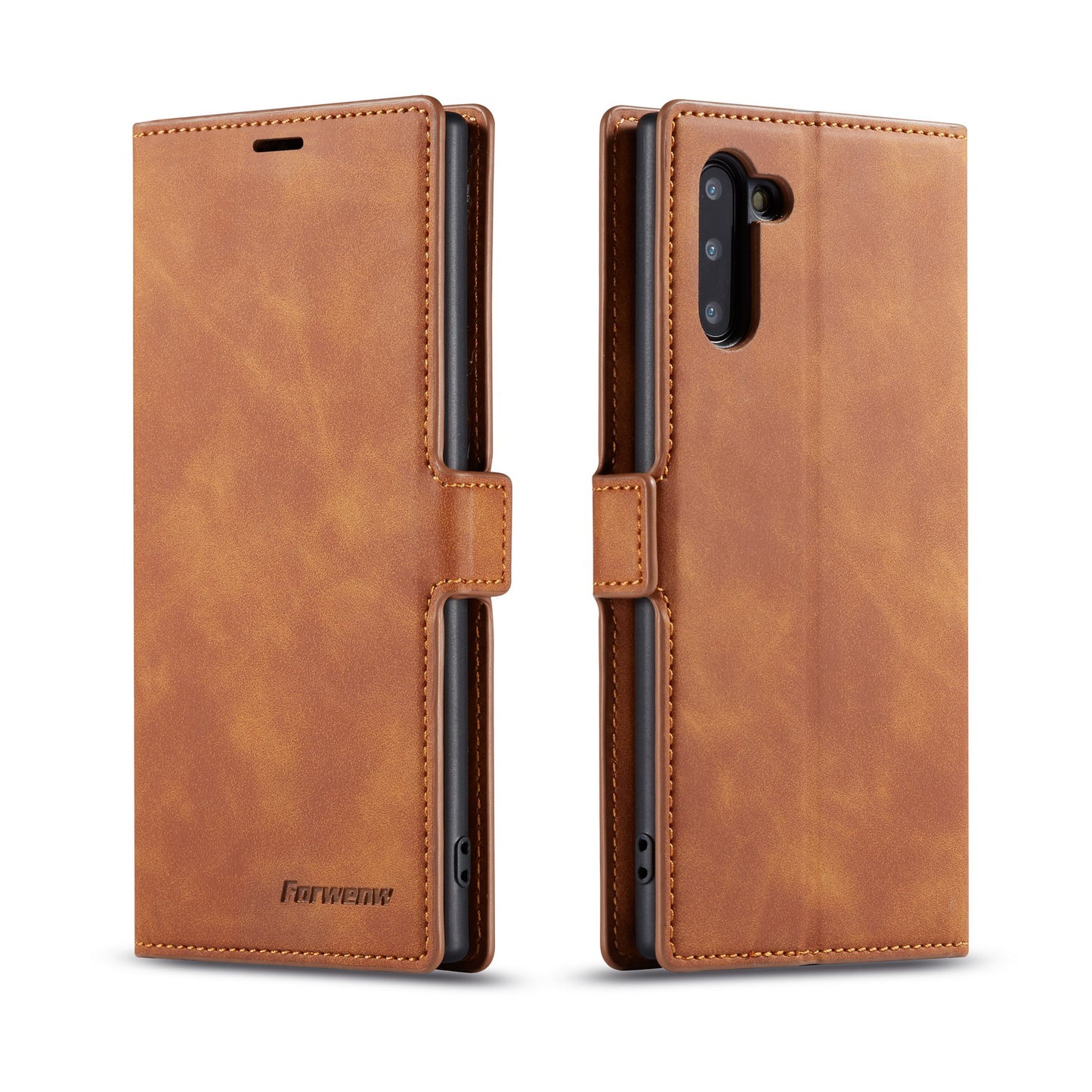 Illusion Slim Retro Leather Galaxy Note10 Case Magnetic