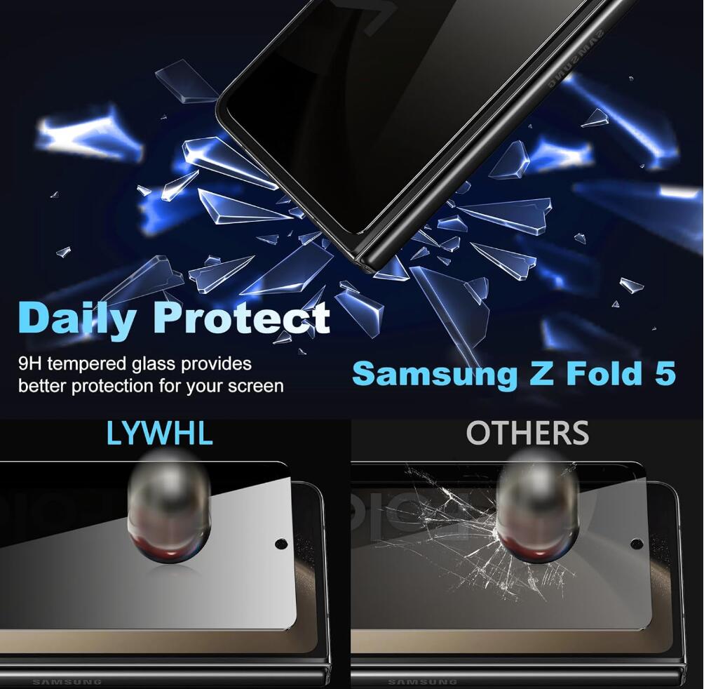 [2 Pack] Clear Tempered Glass Samsung Galaxy Z Fold6 Screen Protector