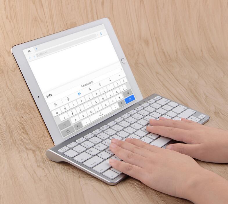 Portable Wireless Bluetooth Keyboard Square Strip Shape with Kickstand