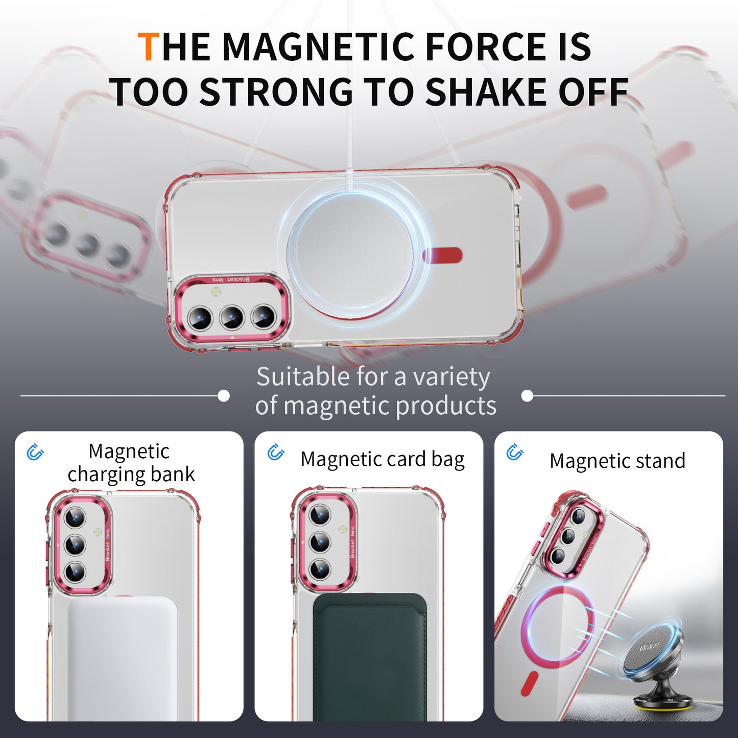 High Transmittance Magnetic Galaxy A15 Case Magsafe Stand