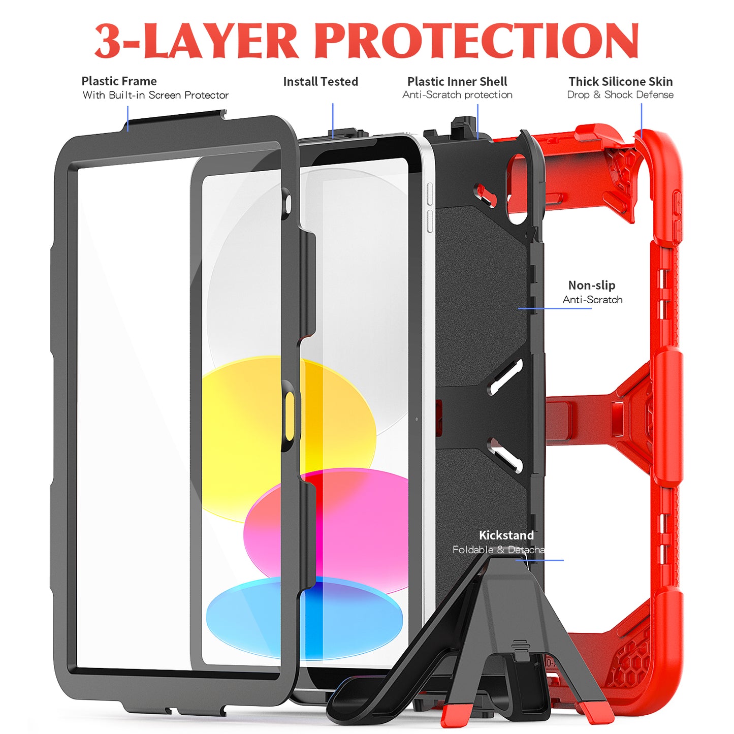 Tough Box iPad 10 Case Built-in Screen Protector