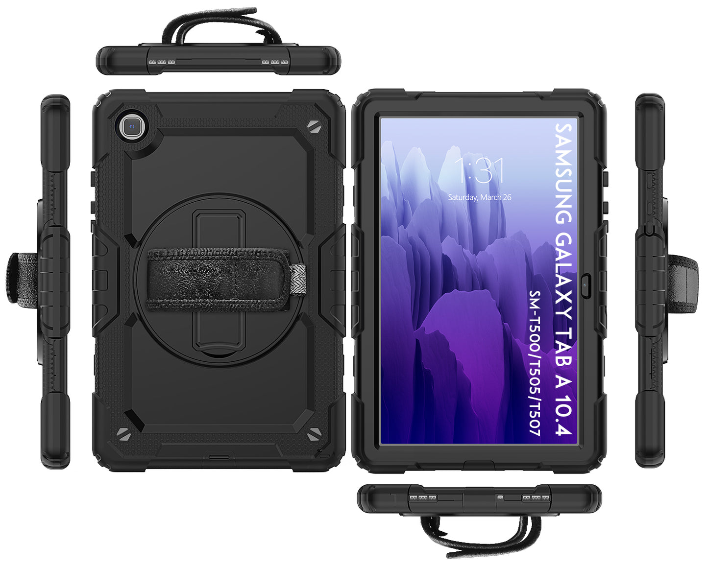 Tough Box Hand Strap Galaxy Tab A7 Case Built-in Screen Protector