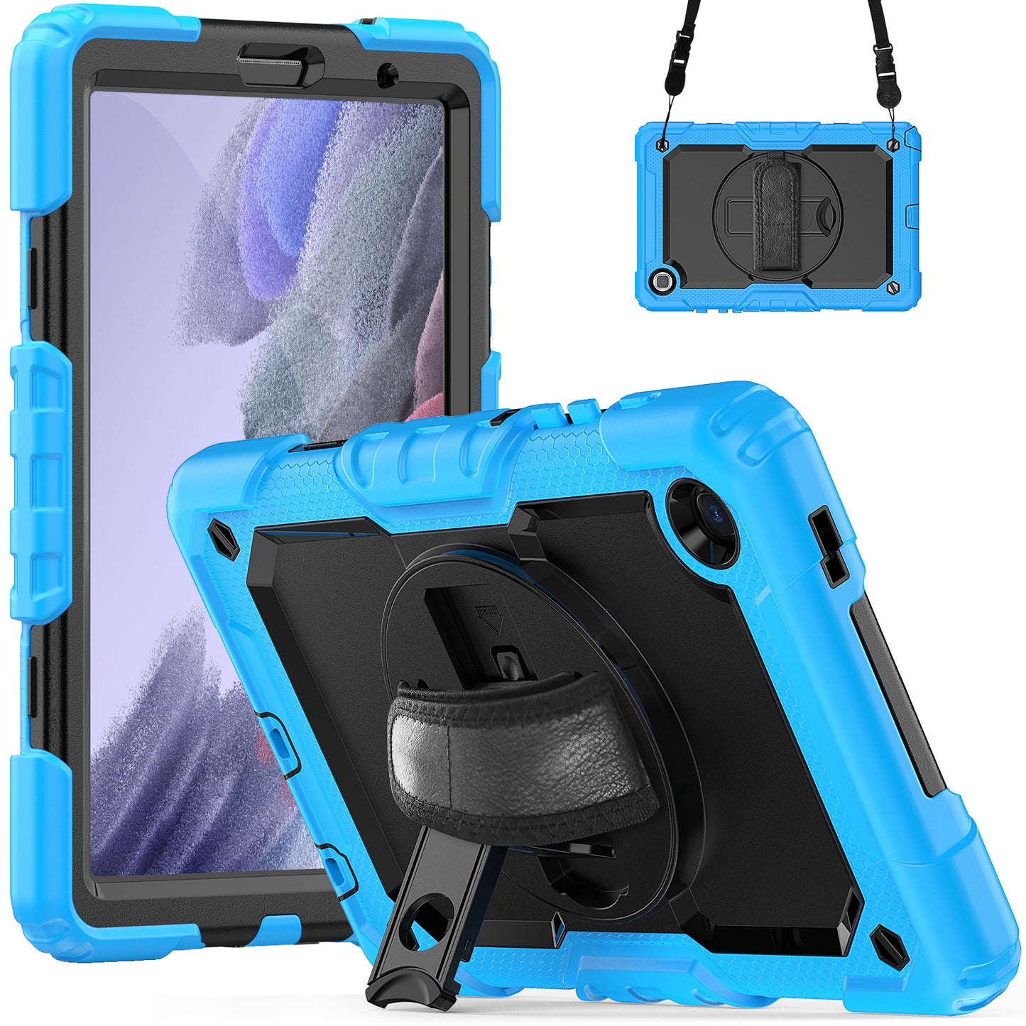 Tough Box Hand Strap Galaxy Tab A7 Lite Case Built-in Screen Protector