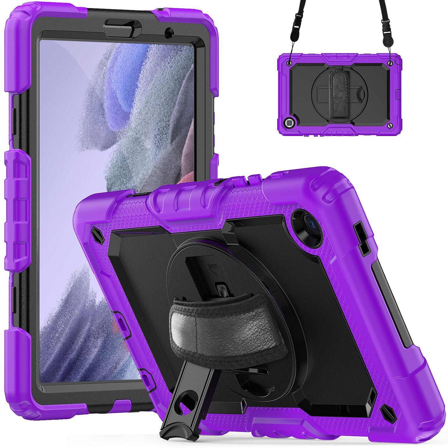 Tough Box Hand Strap Galaxy Tab A7 Lite Case Built-in Screen Protector