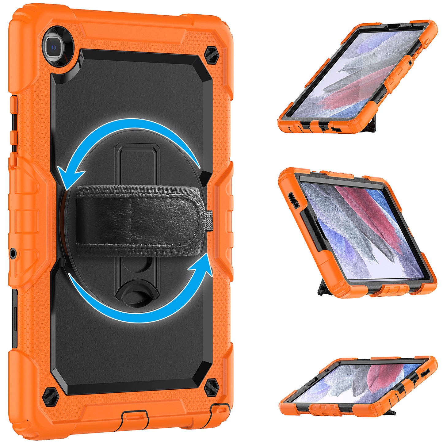 Tough Box Hand Strap Galaxy Tab A7 Lite Case Built-in Screen Protector