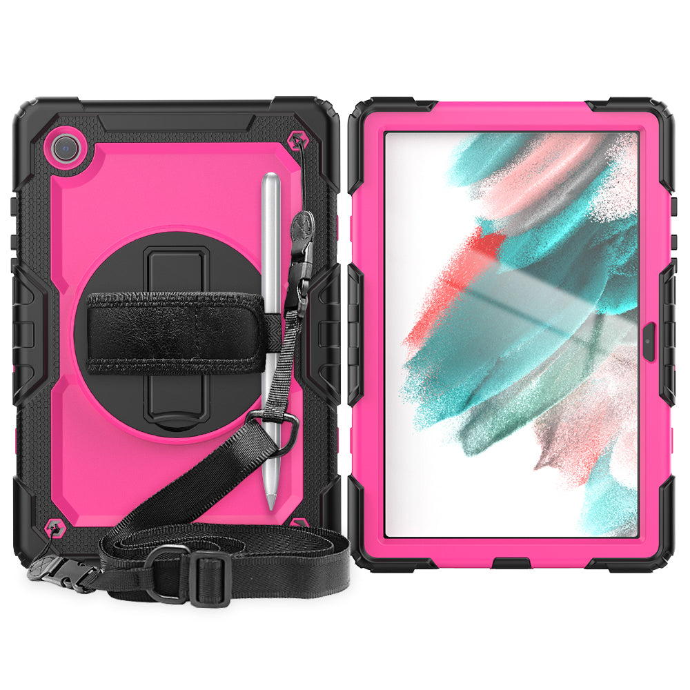 Tough Box Hand Strap Galaxy Tab A8 Case Built-in Screen Protector