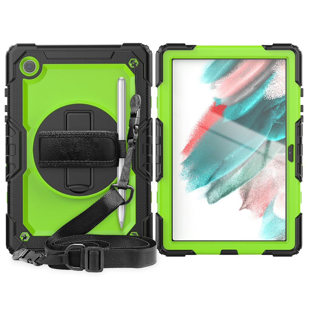 Tough Box Hand Strap Galaxy Tab A8 Case Built-in Screen Protector