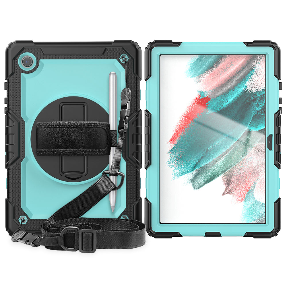 Tough Box Hand Strap Galaxy Tab A8 Case Built-in Screen Protector