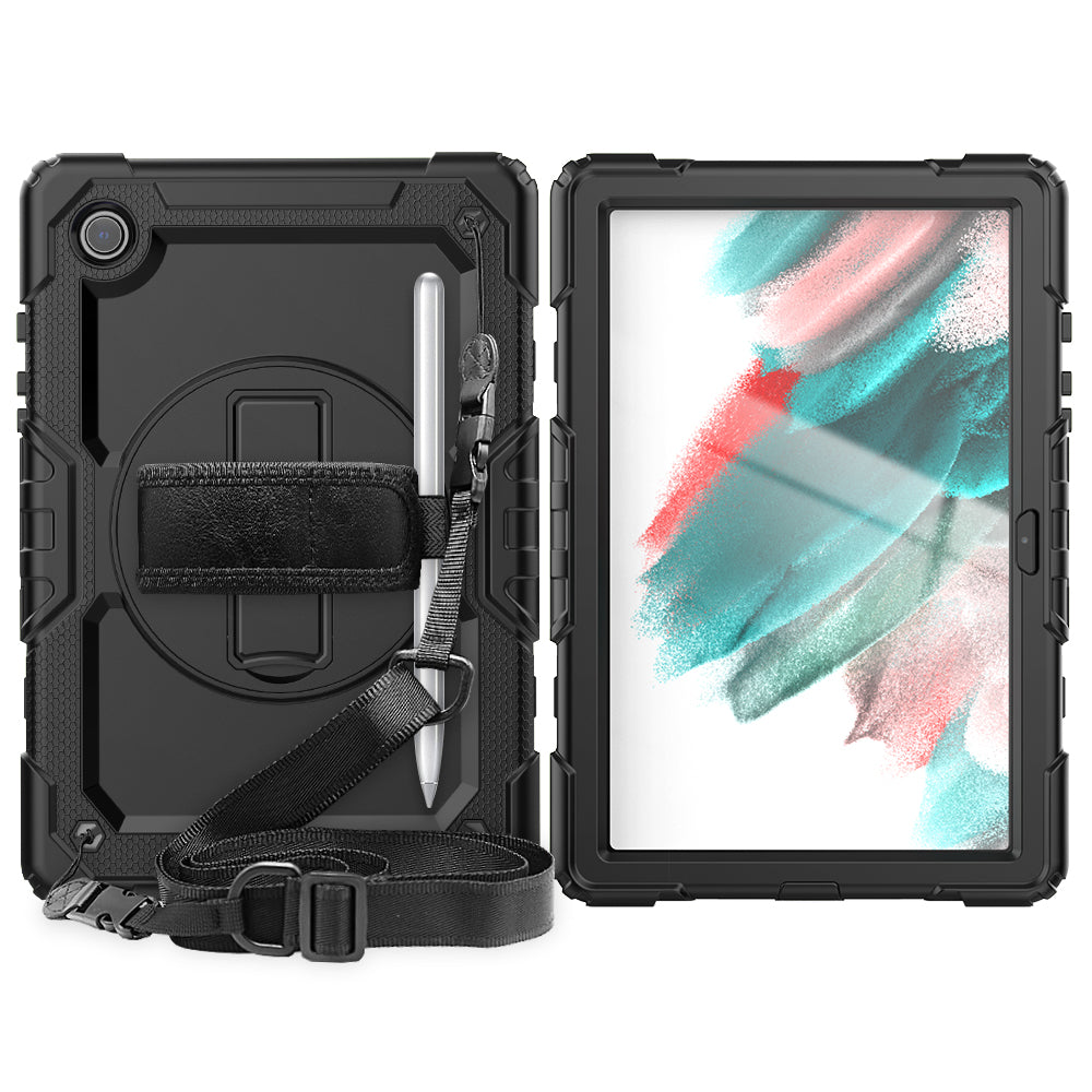 Tough Box Hand Strap Galaxy Tab A8 Case Built-in Screen Protector