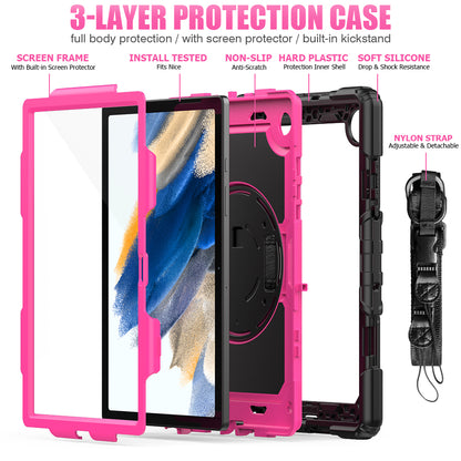 Tough Box Hand Strap Galaxy Tab A8 Case Built-in Screen Protector