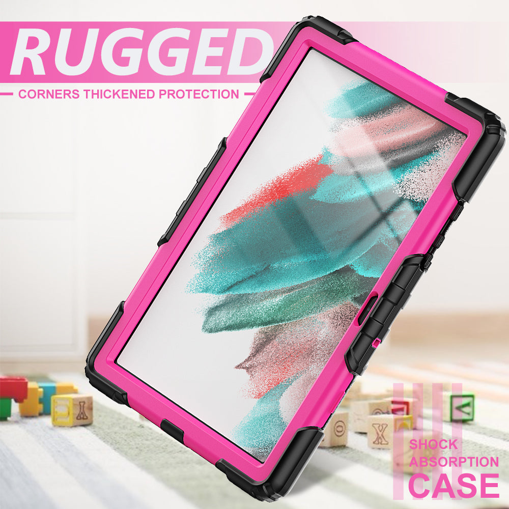 Tough Box Hand Strap Galaxy Tab A8 Case Built-in Screen Protector