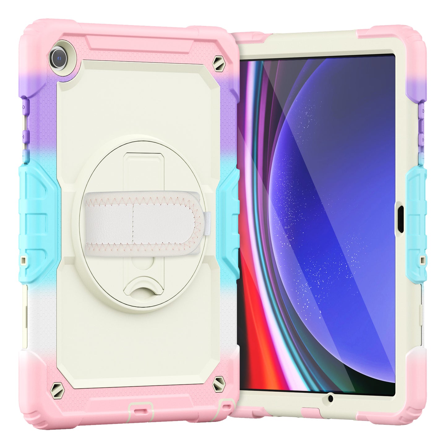 Tough Box Hand Strap Galaxy Tab A9+ Case Built-in Screen Protector