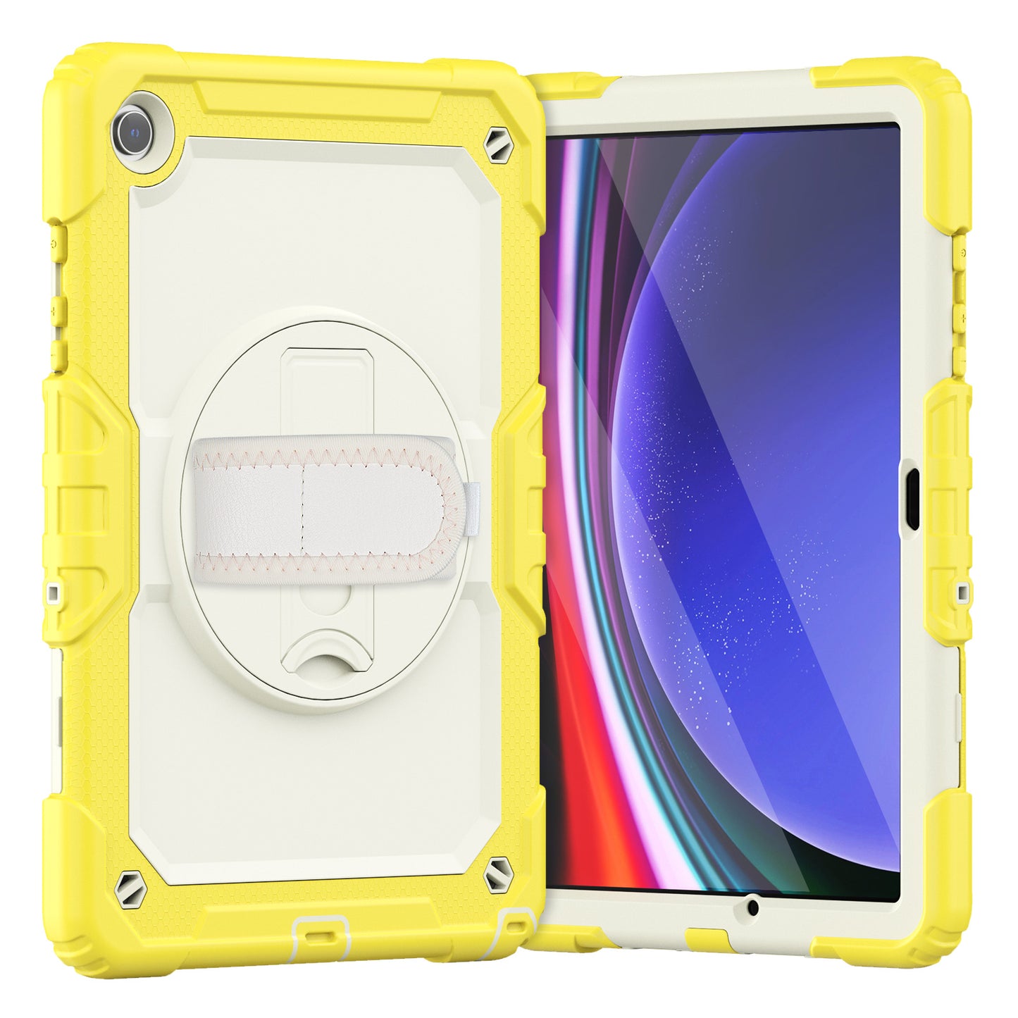 Tough Box Hand Strap Galaxy Tab A9+ Case Built-in Screen Protector