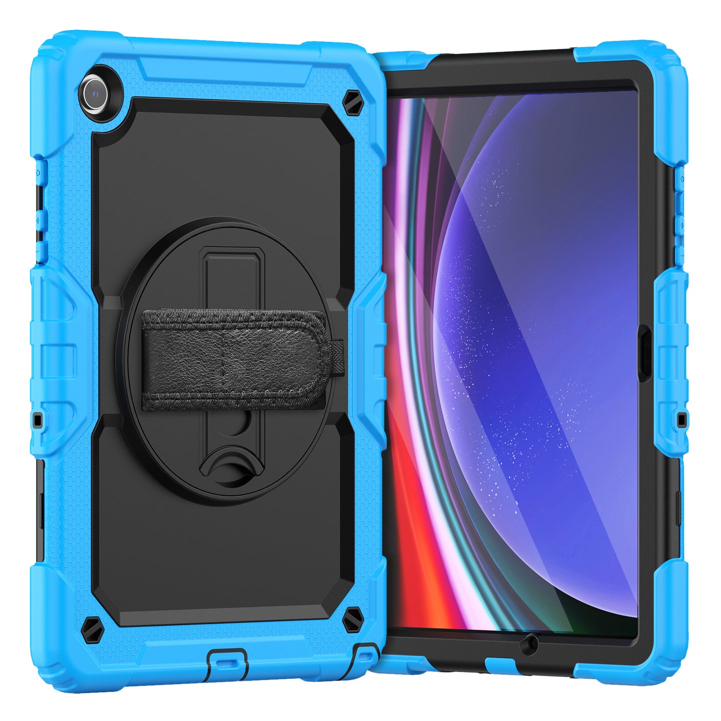 Tough Box Hand Strap Galaxy Tab A9+ Case Built-in Screen Protector