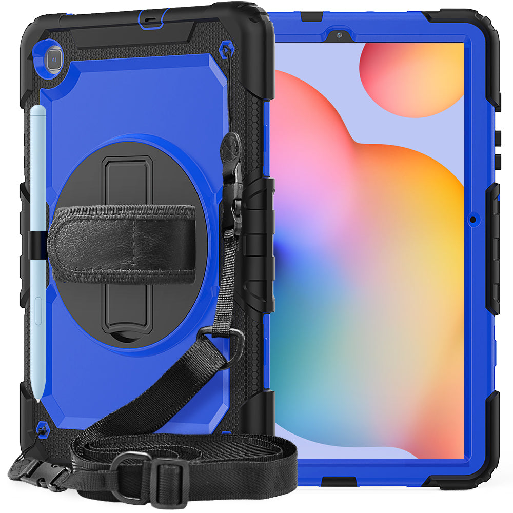 Tough Box Hand Strap Galaxy Tab S6 Lite Case Built-in Screen Protector