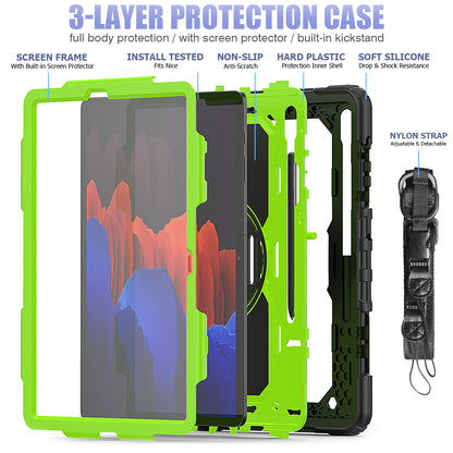 Tough Box Hand Strap Galaxy Tab S7+ Case Built-in Screen Protector