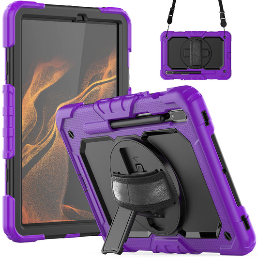 Tough Box Hand Strap Galaxy Tab S8 Case Built-in Screen Protector