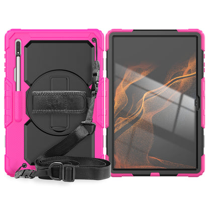 Tough Box Hand Strap Galaxy Tab S9 Ultra Case Built-in Screen Protector