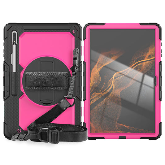 Tough Box Hand Strap Galaxy Tab S9 Ultra Case Built-in Screen Protector