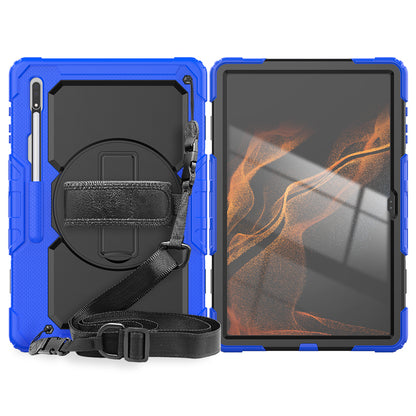 Tough Box Hand Strap Galaxy Tab S9 Ultra Case Built-in Screen Protector