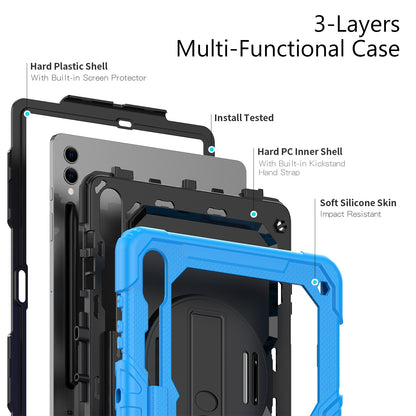 Tough Box Hand Strap Galaxy Tab S9+ Case Built-in Screen Protector