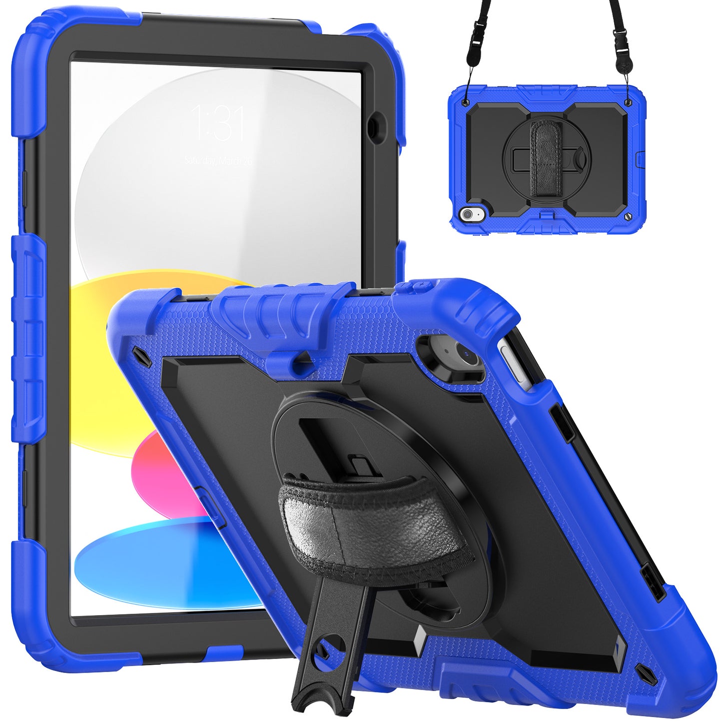 Tough Box Hand Strap iPad 10 Case Built-in Screen Protector