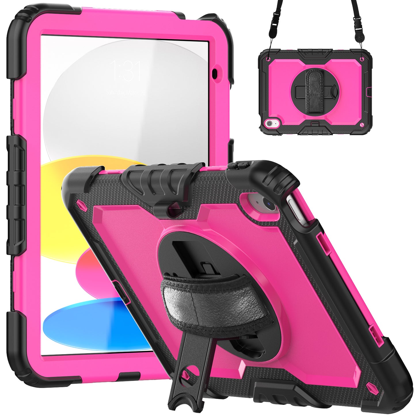 Tough Box Hand Strap iPad 10 Case Built-in Screen Protector