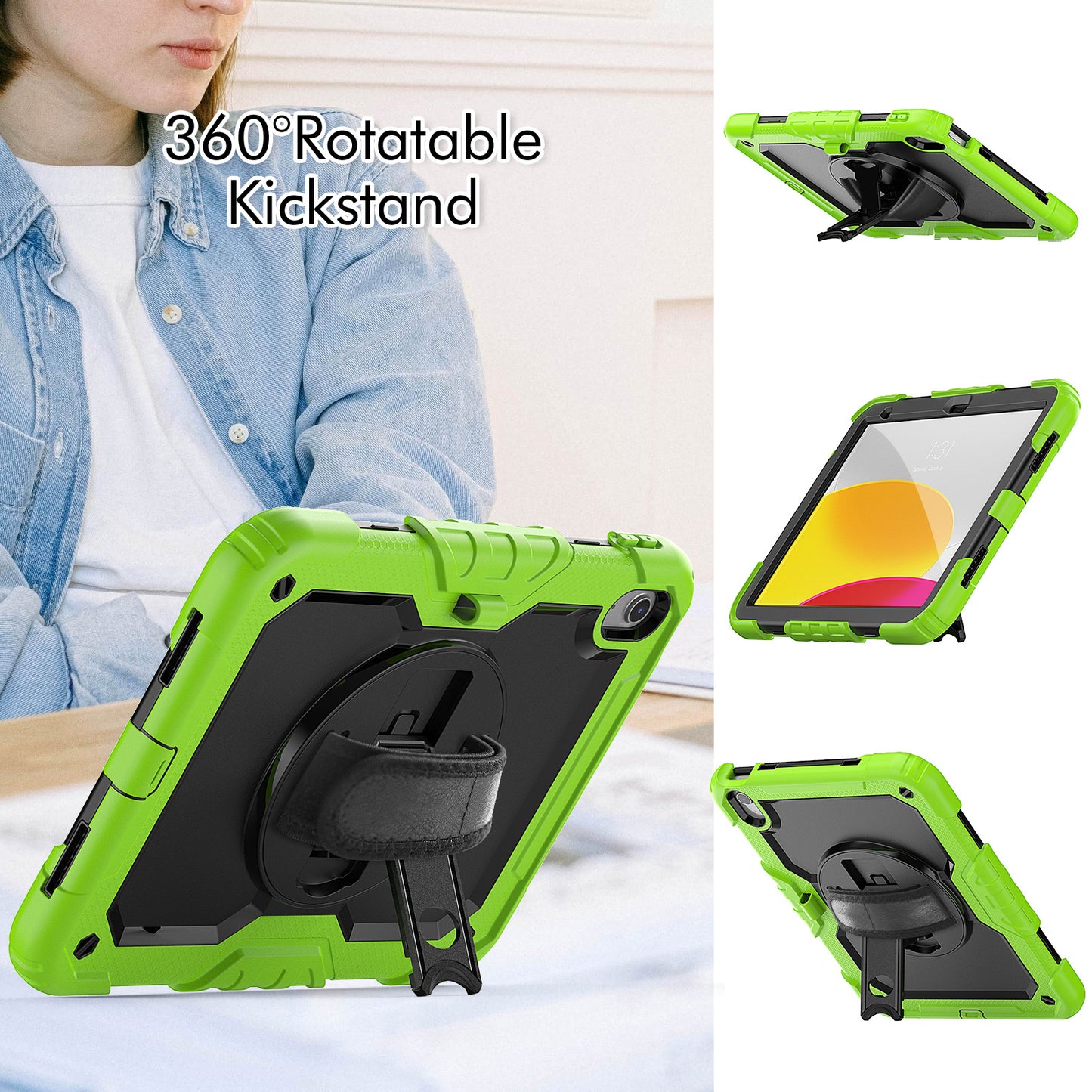 Tough Box Hand Strap iPad 10 Case Built-in Screen Protector