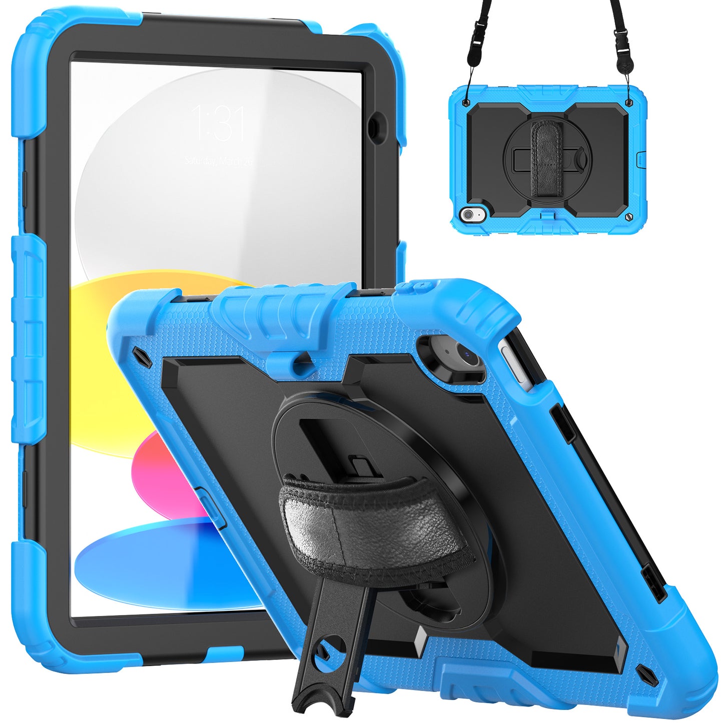 Tough Box Hand Strap iPad 10 Case Built-in Screen Protector