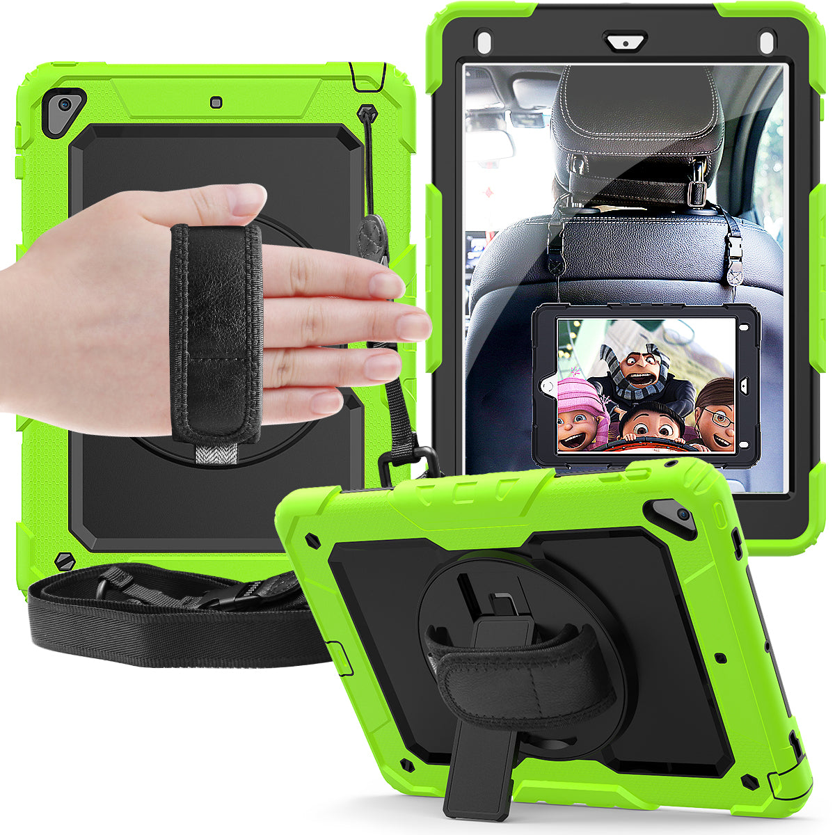 Tough Box Hand Strap iPad Air 1 Case Built-in Screen Protector