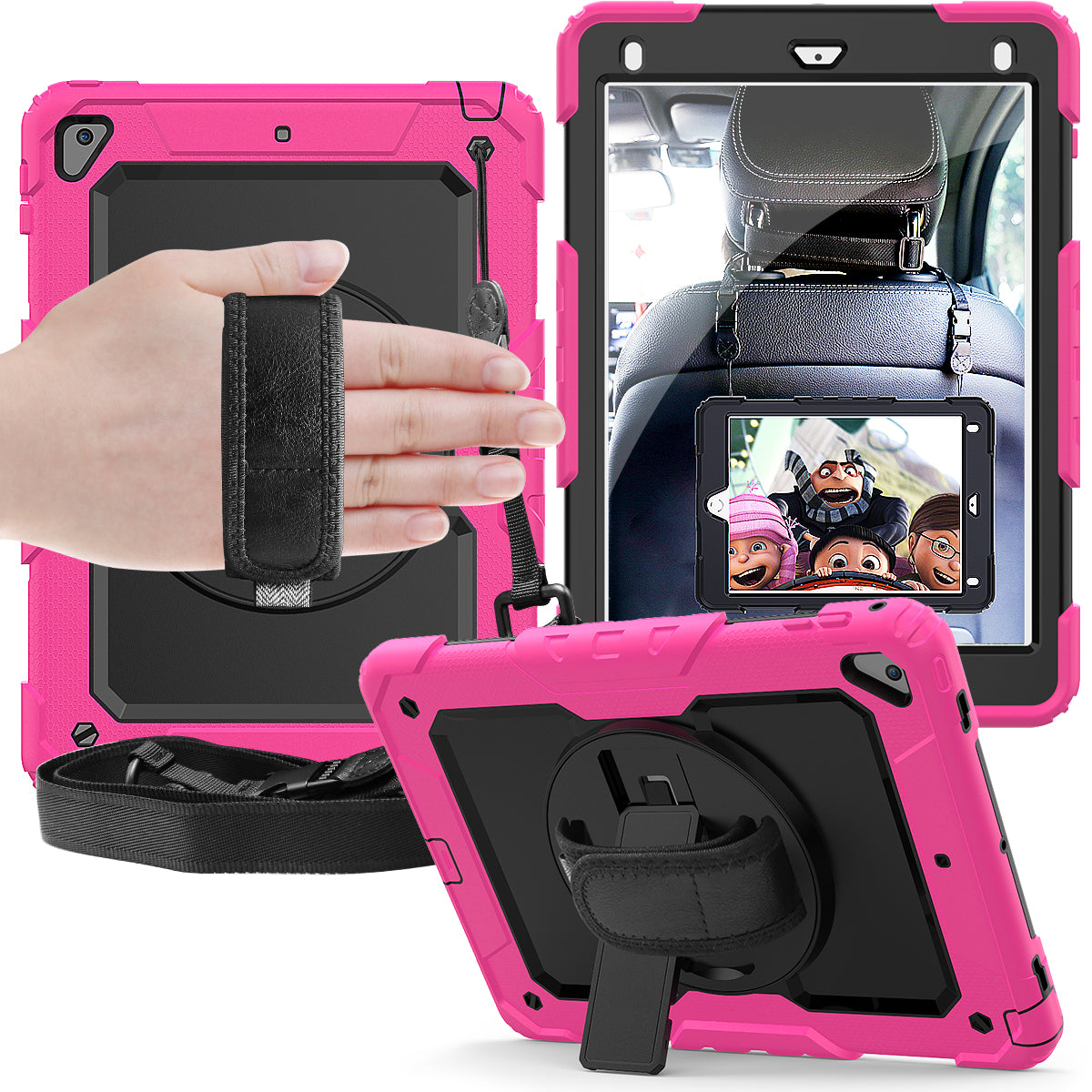 Tough Box Hand Strap iPad Air 1 Case Built-in Screen Protector