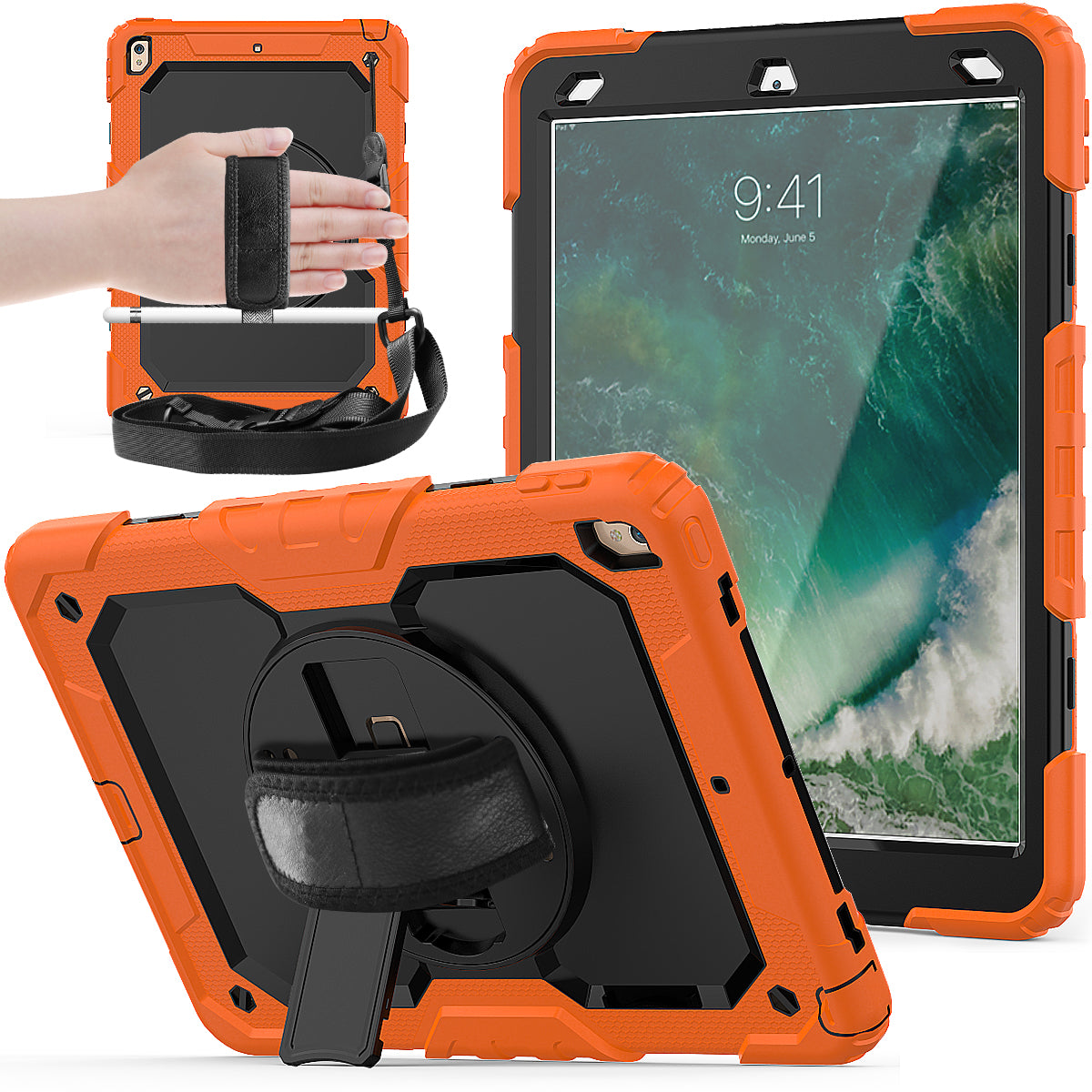 Tough Box Hand Strap iPad Air 3 Case Built-in Screen Protector