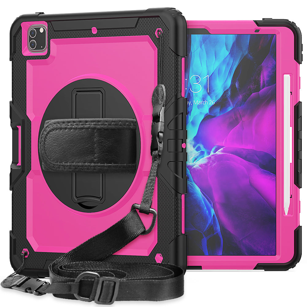 Tough Box Hand Strap iPad Pro 12.9 2021 Case Built-in Screen Protector