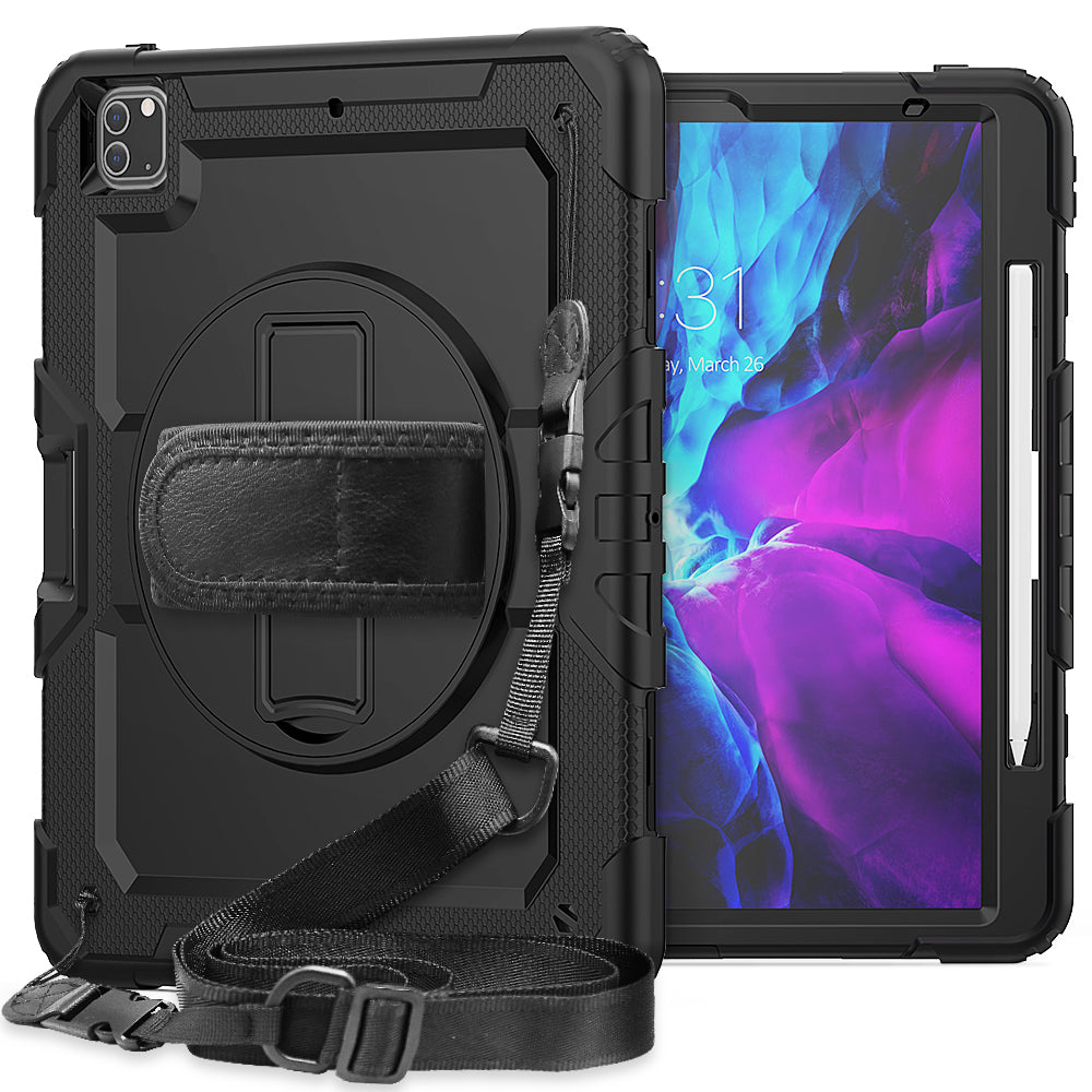 Tough Box Hand Strap iPad Pro 12.9 2021 Case Built-in Screen Protector