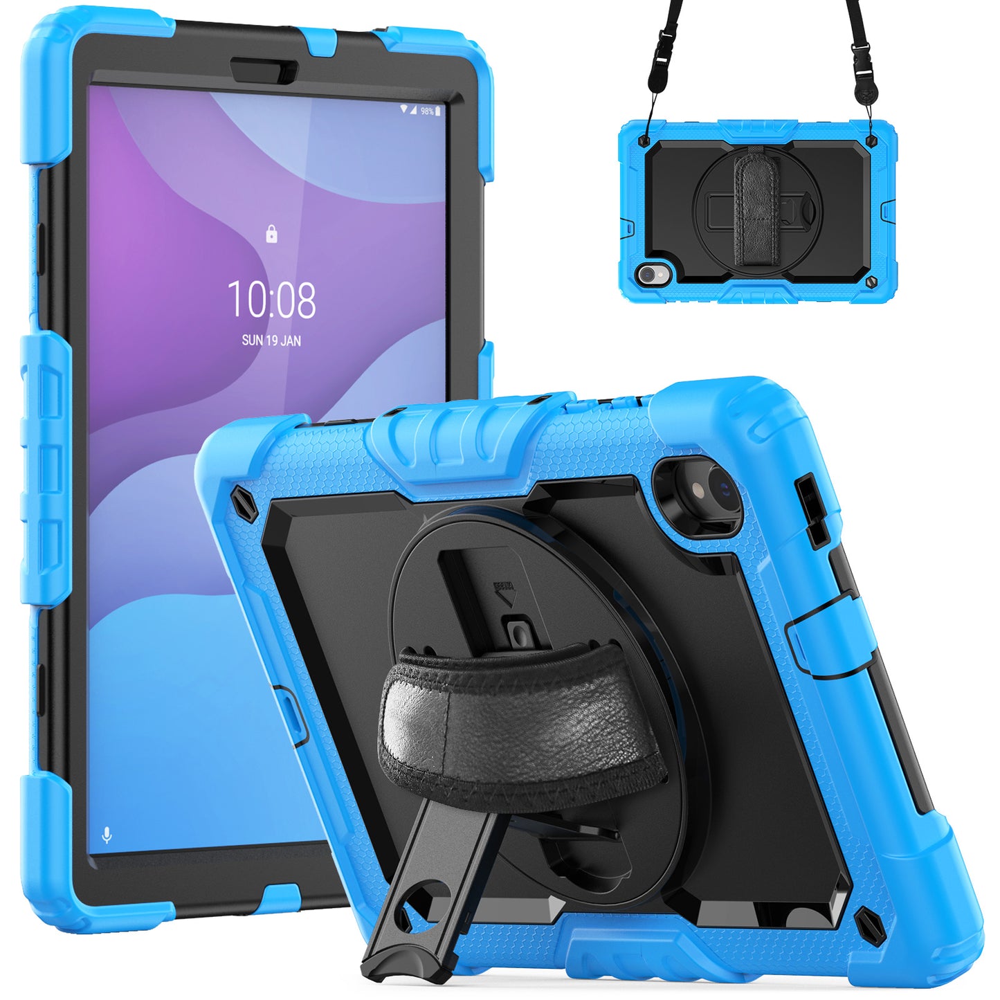 Tough Box Hand Strap Lenovo Tab M10 (2020) Case Built-in Screen Protector