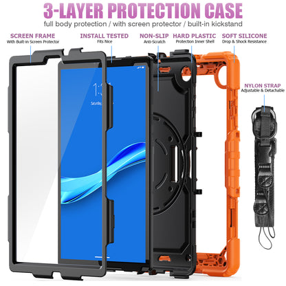 Tough Box Hand Strap Lenovo Tab M10 Plus (2020) Case Built-in Screen Protector