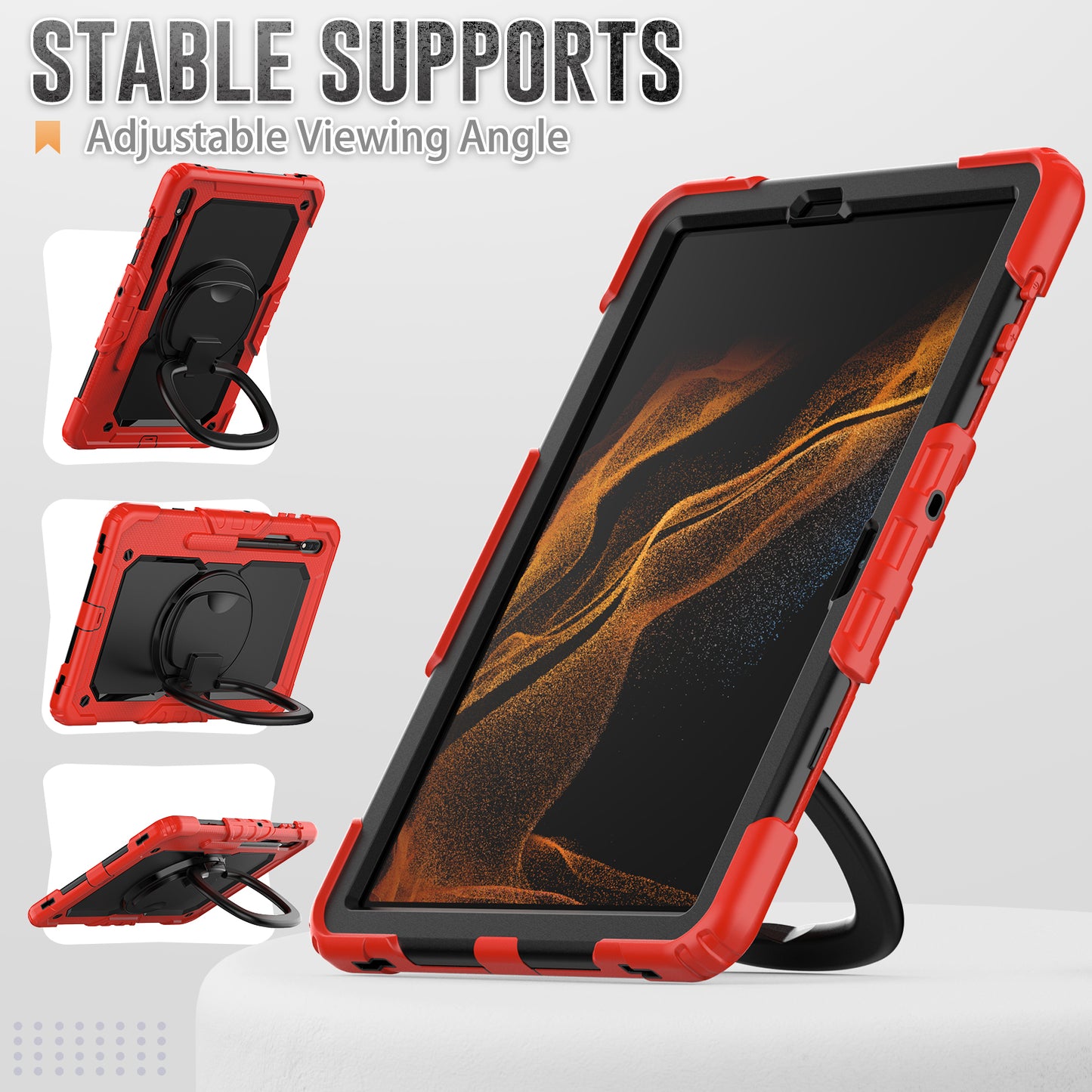 Tough Box Handle Grip Hook Galaxy Tab S8+ Case