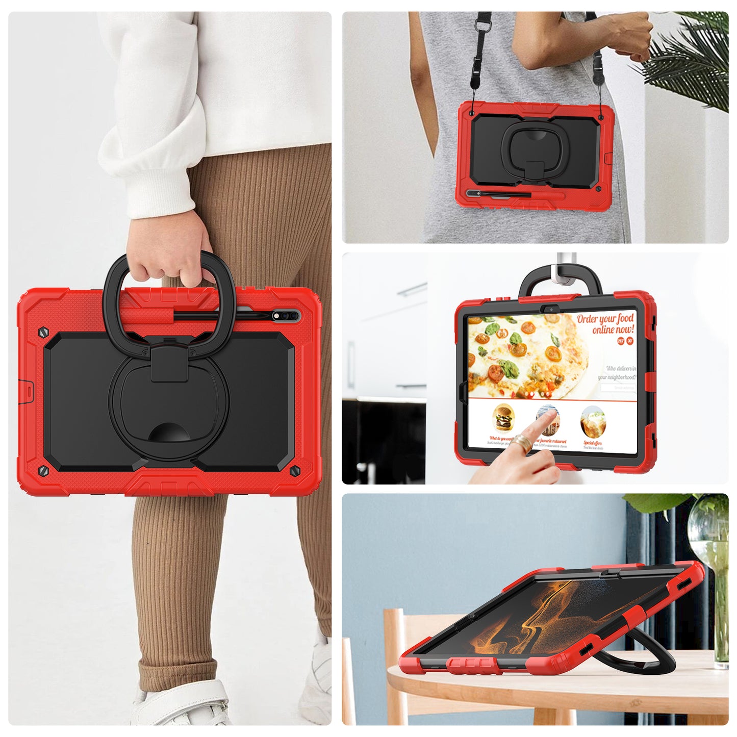 Tough Box Handle Grip Hook Galaxy Tab S8+ Case