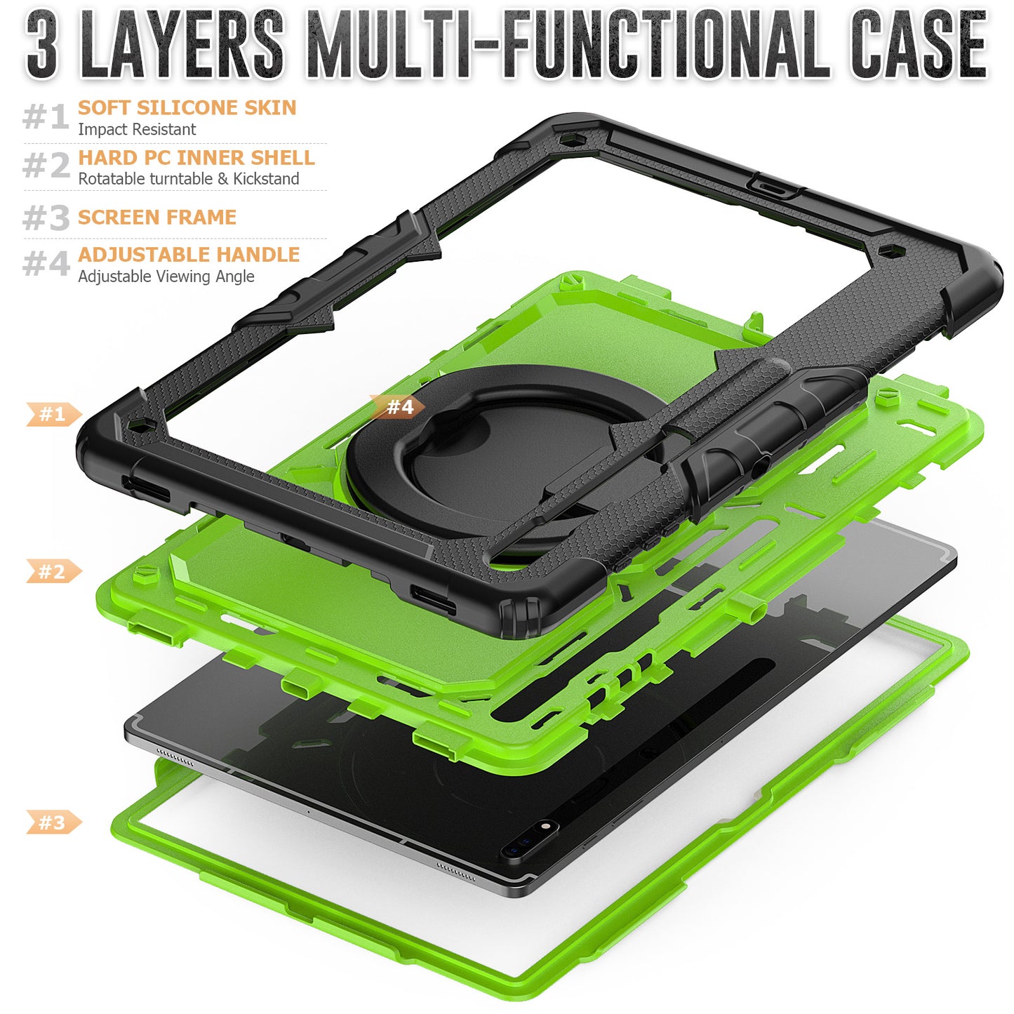 Tough Box Handle Grip Hook Galaxy Tab S8 Ultra Case