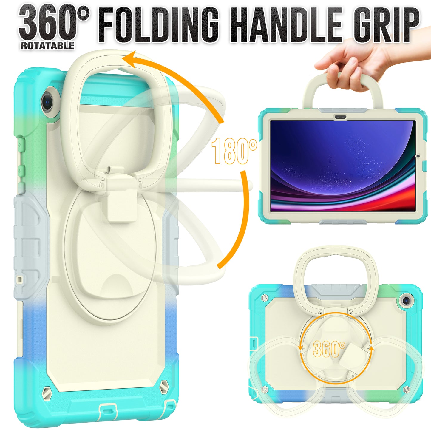 Tough Box Handle Grip Hook Galaxy Tab A9+ Case