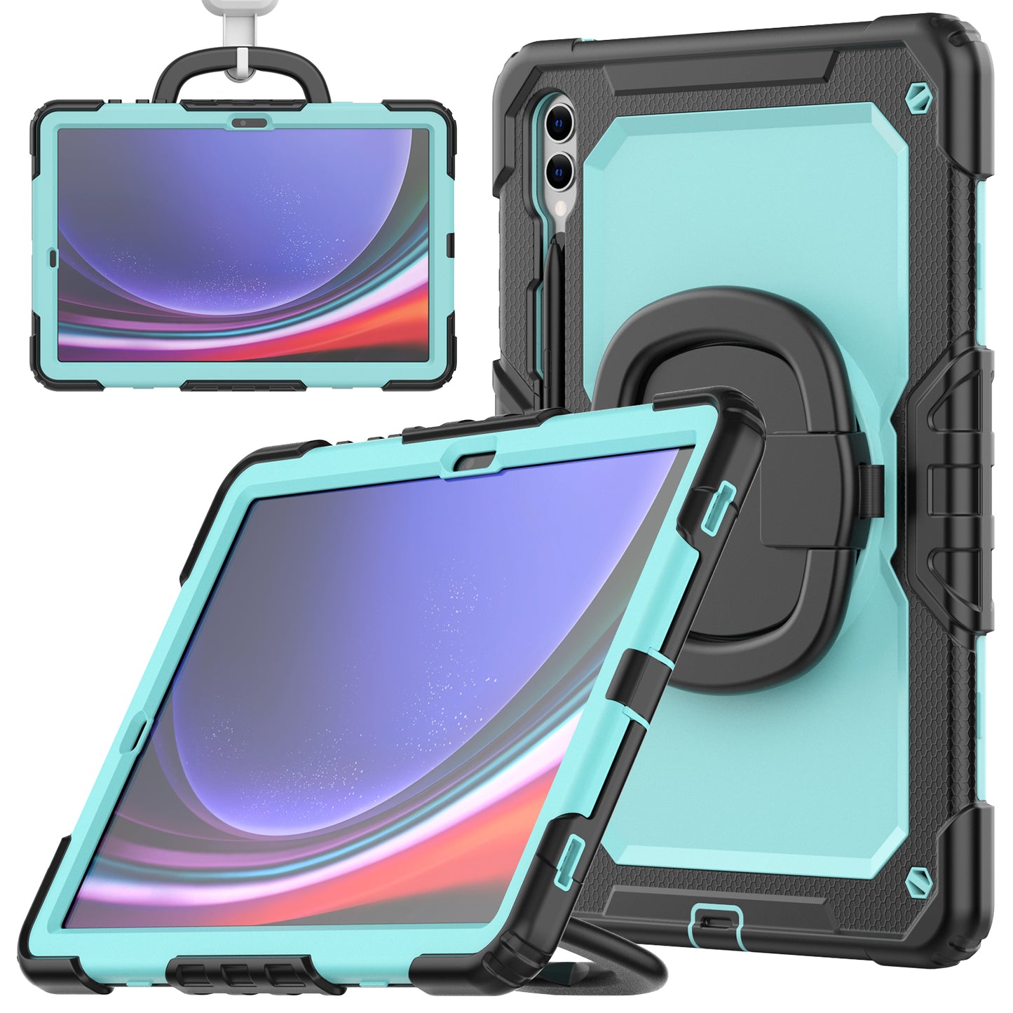 Tough Box Handle Grip Hook Galaxy Tab S9+ Case